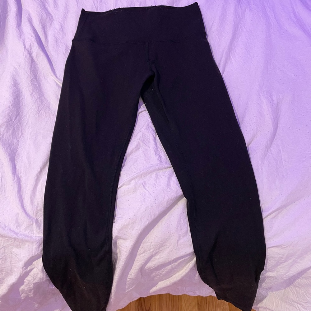Black Mid-Crop Lululemon Leggings